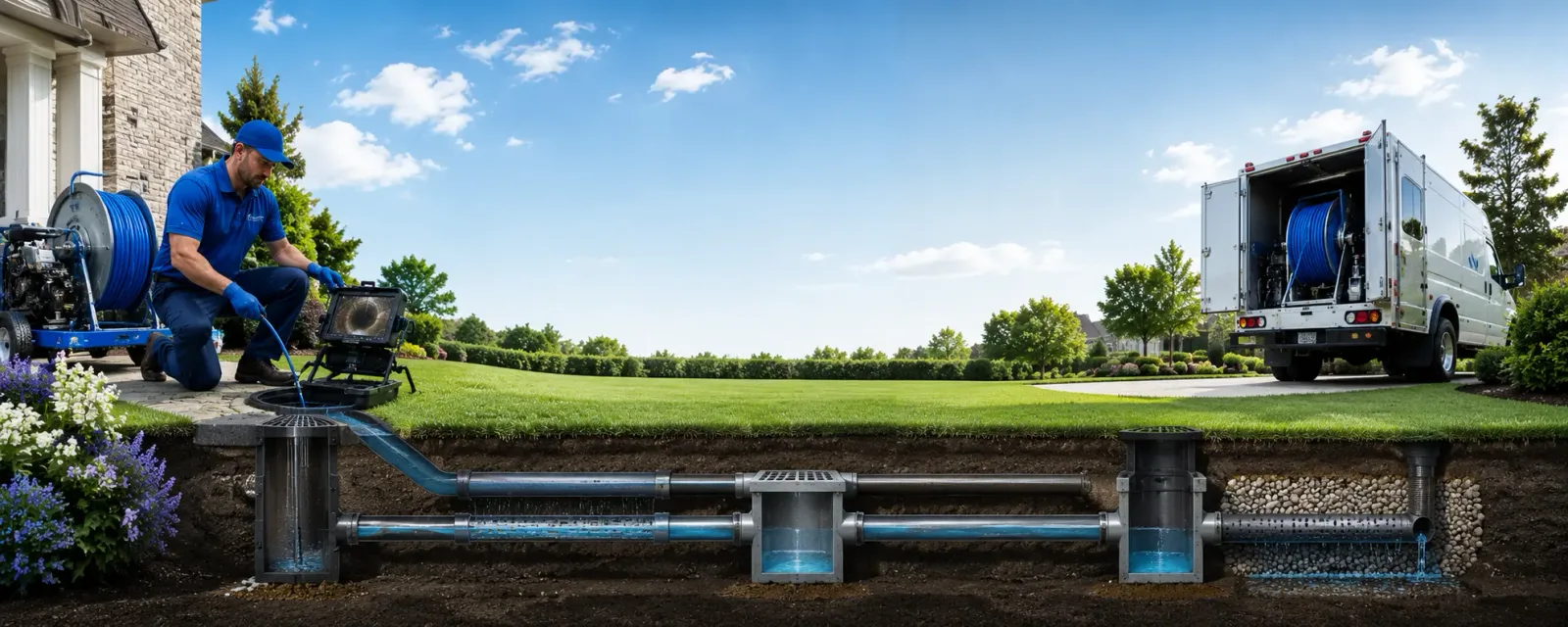 Outdoor drain cleaning information for Pisek, ND